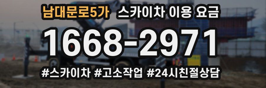 남대문로5가 스카이차 이용 요금
