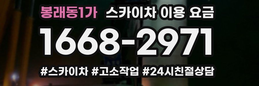 봉래동1가 스카이차 이용 요금