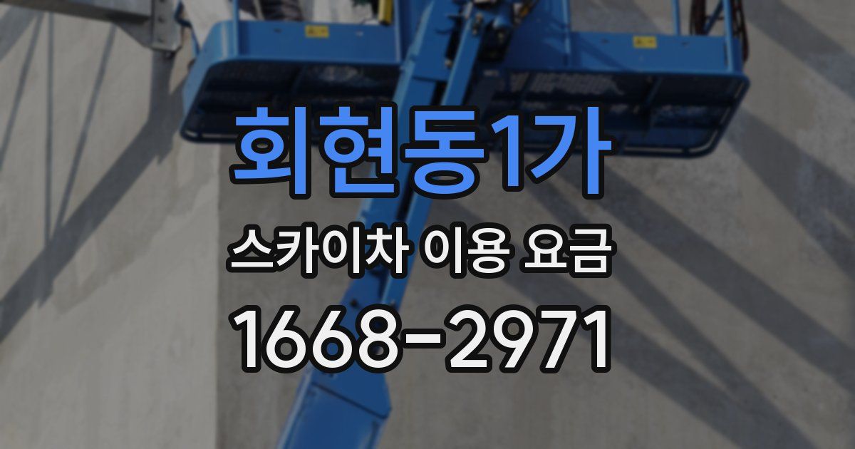 회현동1가 스카이차 이용 요금