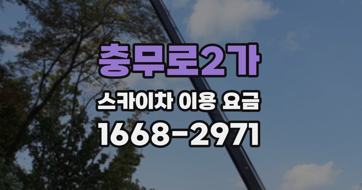 충무로2가 스카이차 이용 요금