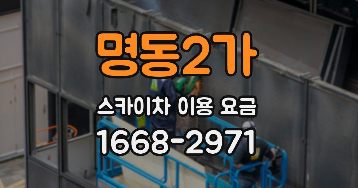 명동2가 스카이차 이용 요금