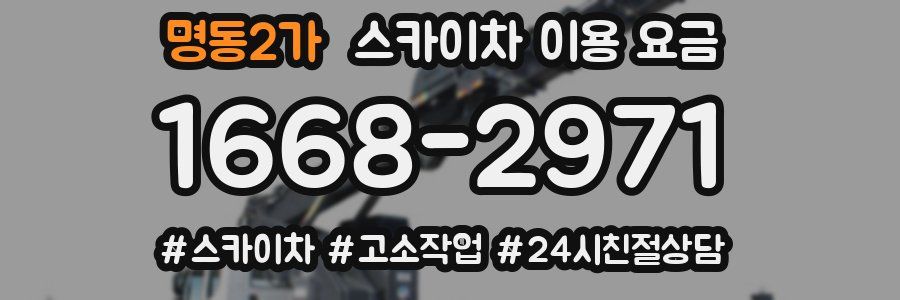 명동2가 스카이차 이용 요금