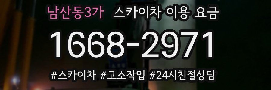 남산동3가 스카이차 이용 요금