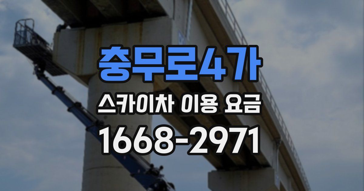 충무로4가 스카이차 이용 요금