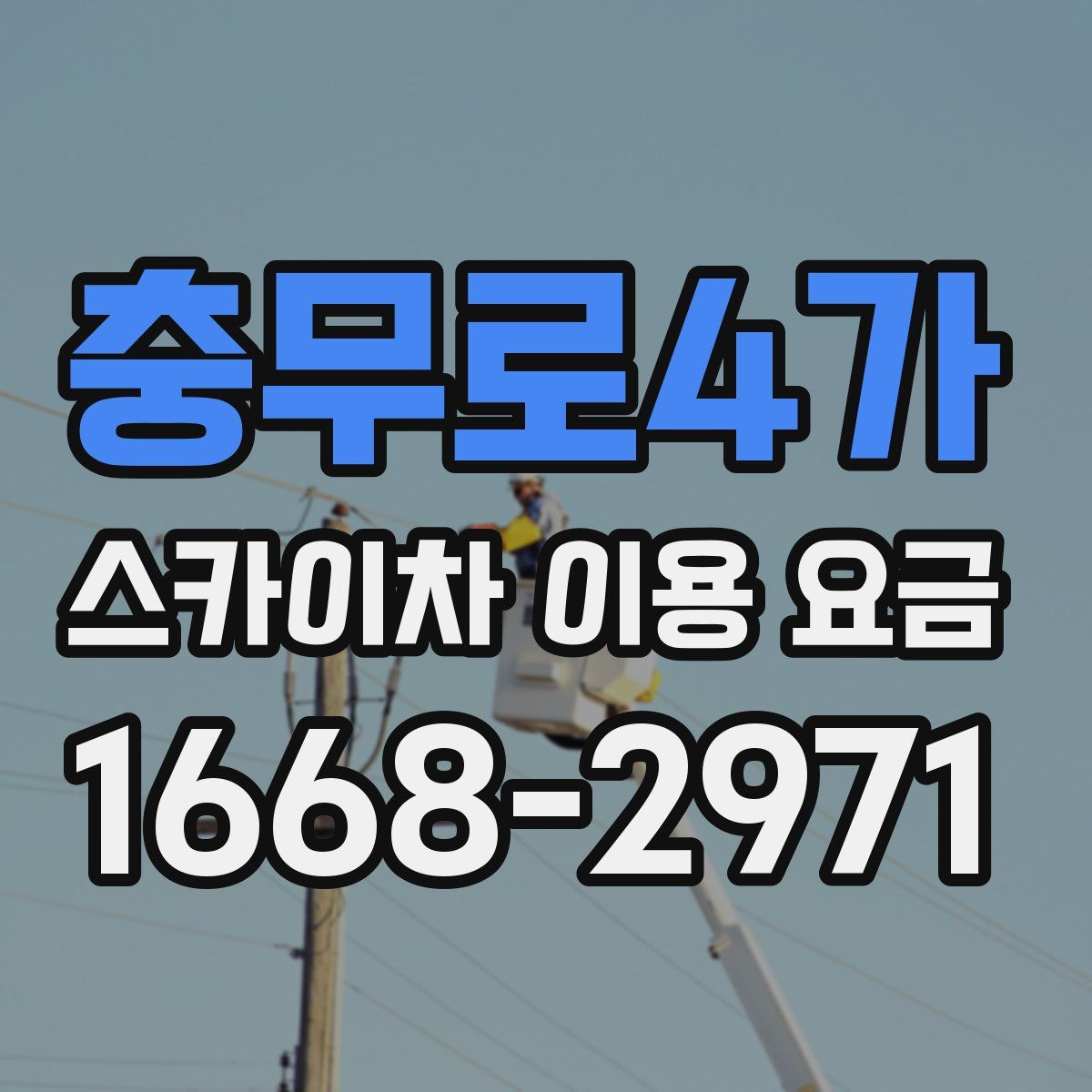 충무로4가 스카이차 이용 요금