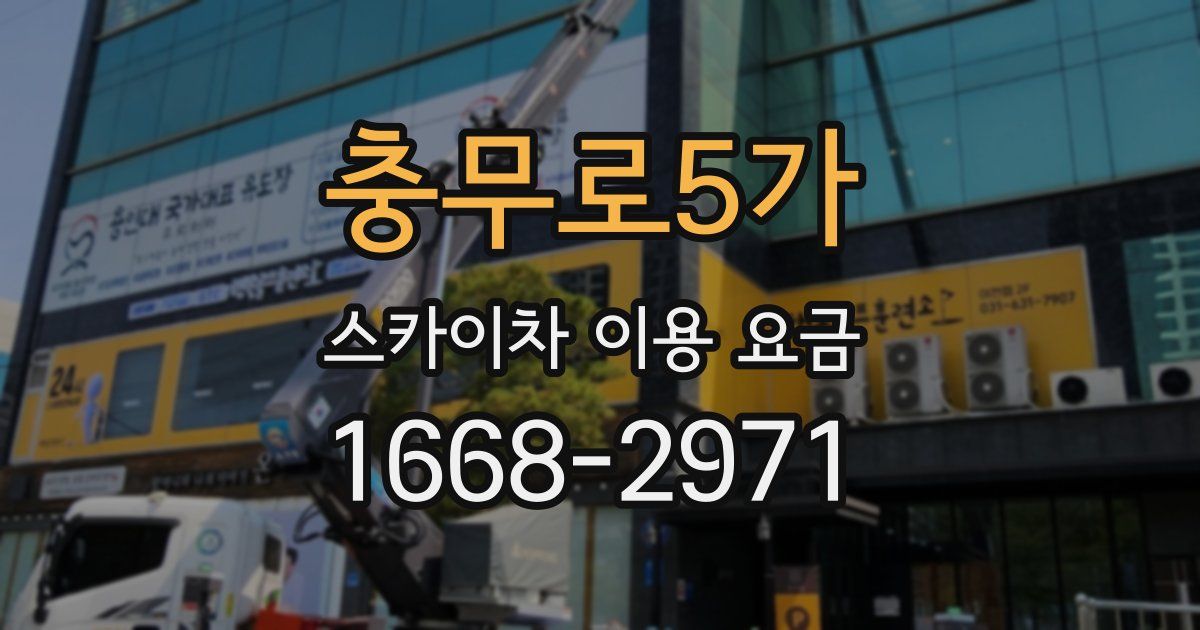 충무로5가 스카이차 이용 요금