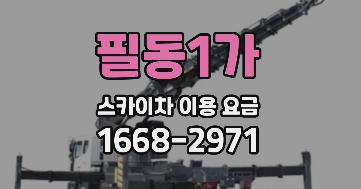 필동1가 스카이차 이용 요금