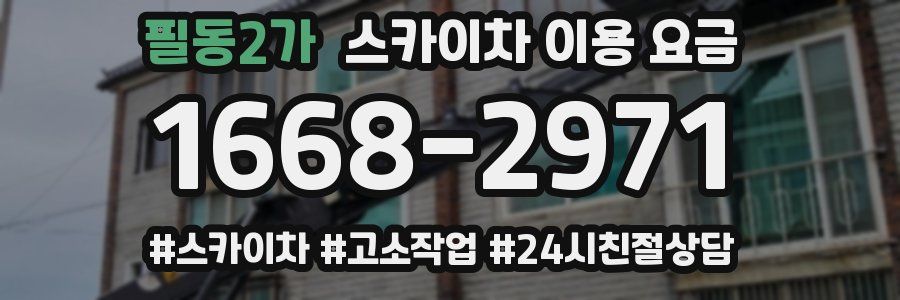 필동2가 스카이차 이용 요금
