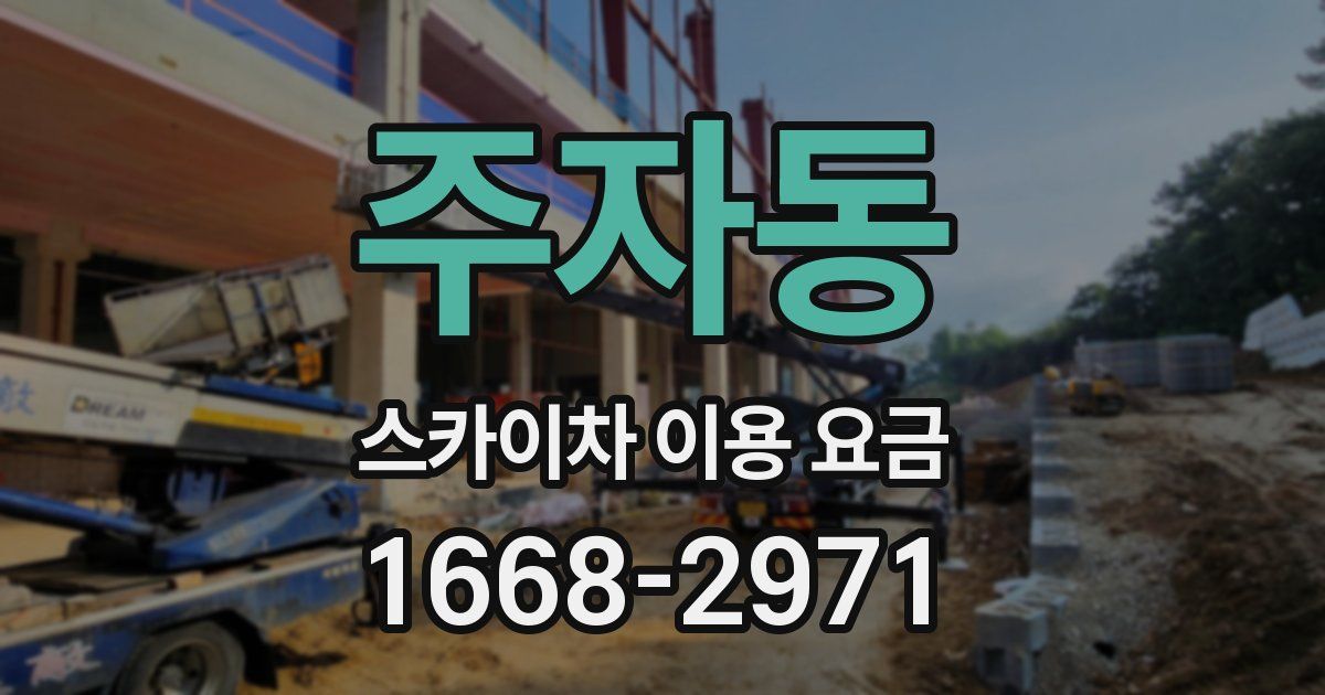 주자동 스카이차 이용 요금