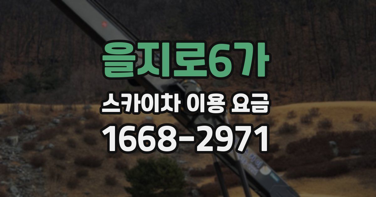을지로6가 스카이차 이용 요금