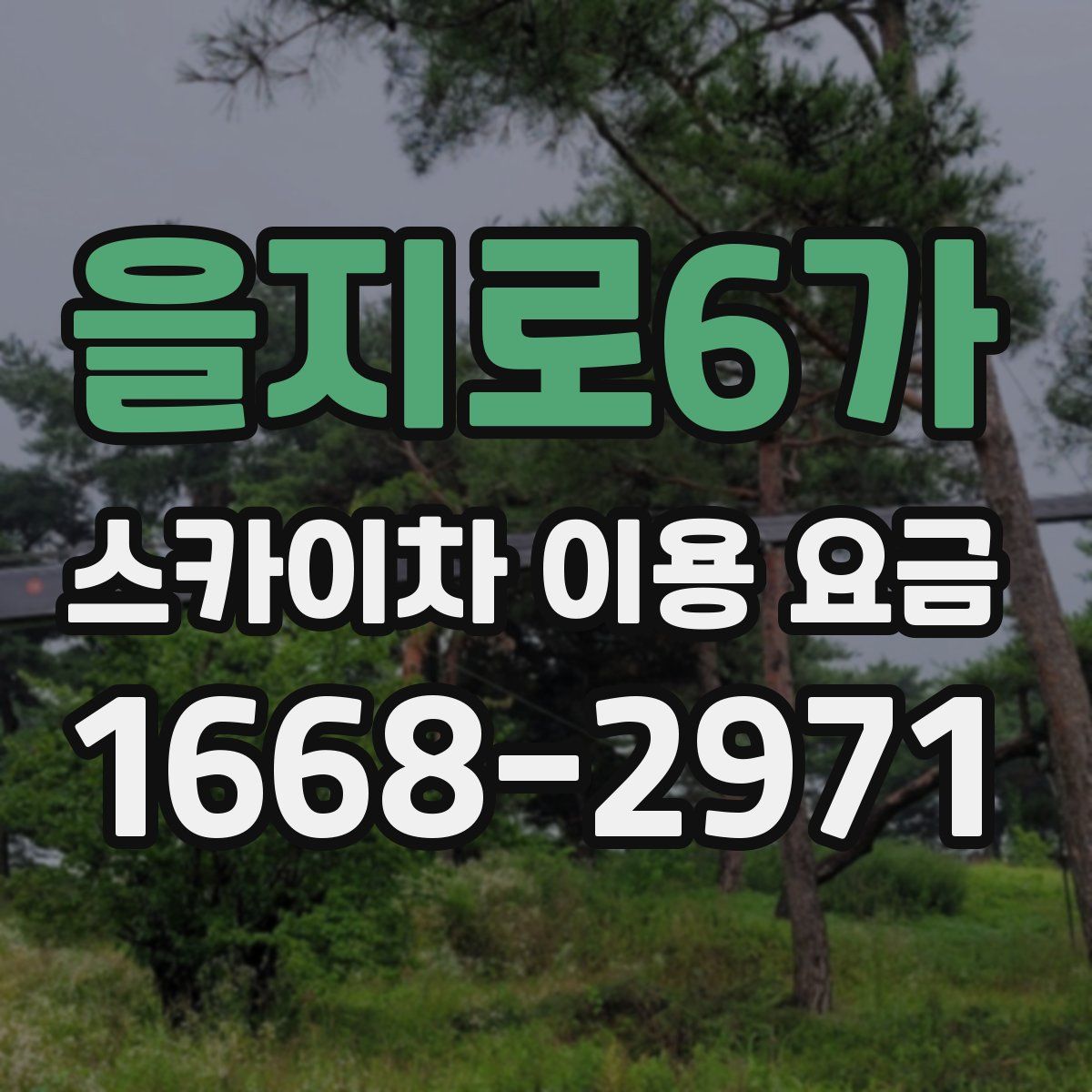 을지로6가 스카이차 이용 요금