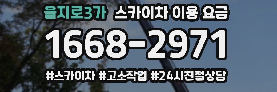 을지로3가 스카이차 이용 요금