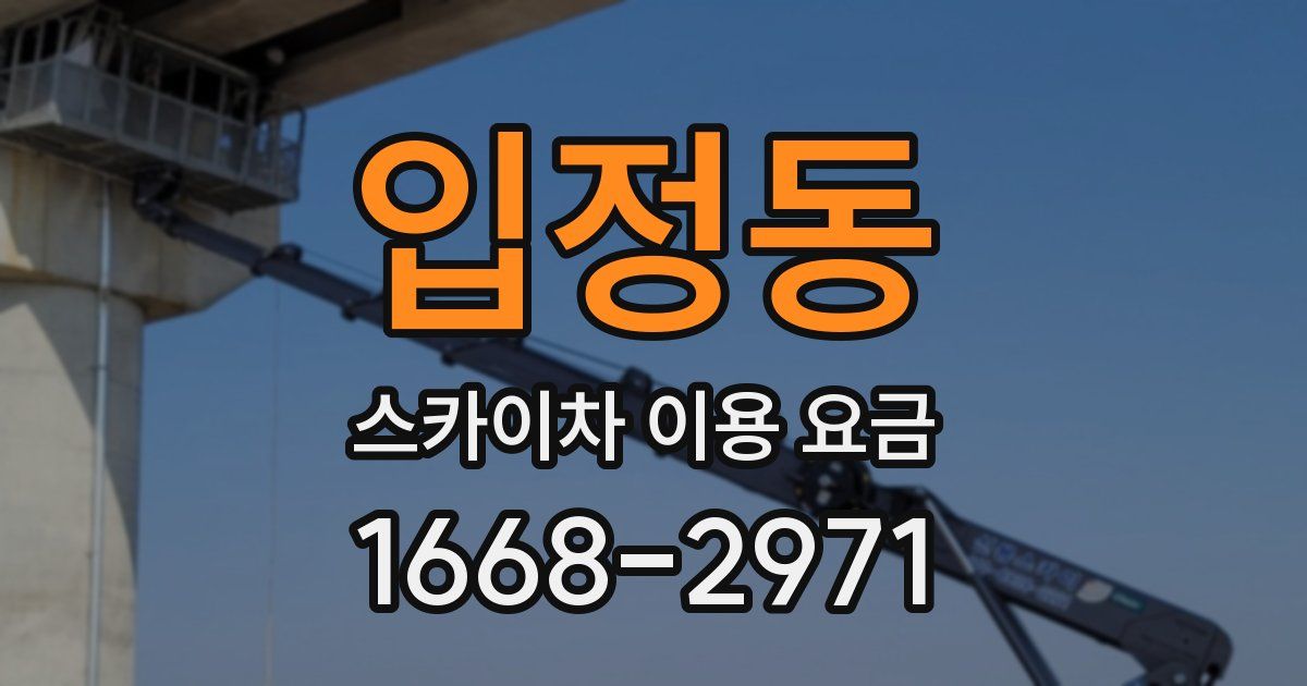 입정동 스카이차 이용 요금