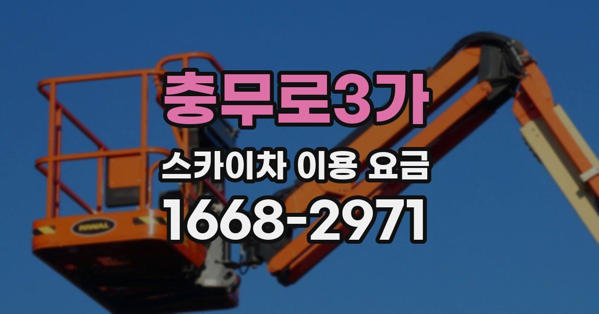 충무로3가 스카이차 이용 요금