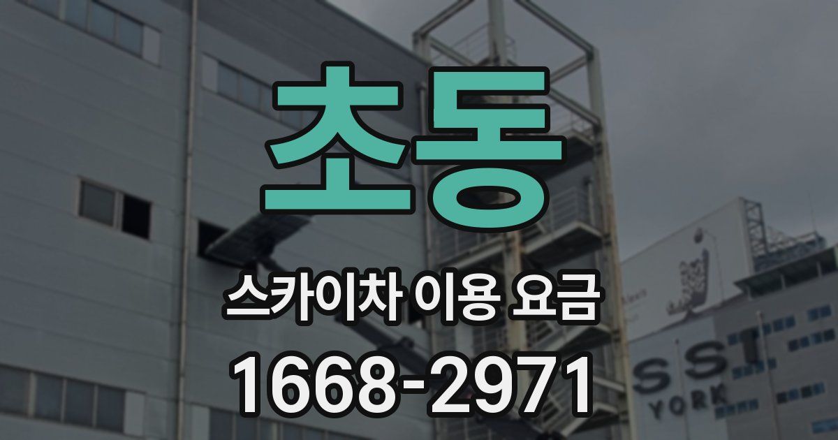 초동 스카이차 이용 요금
