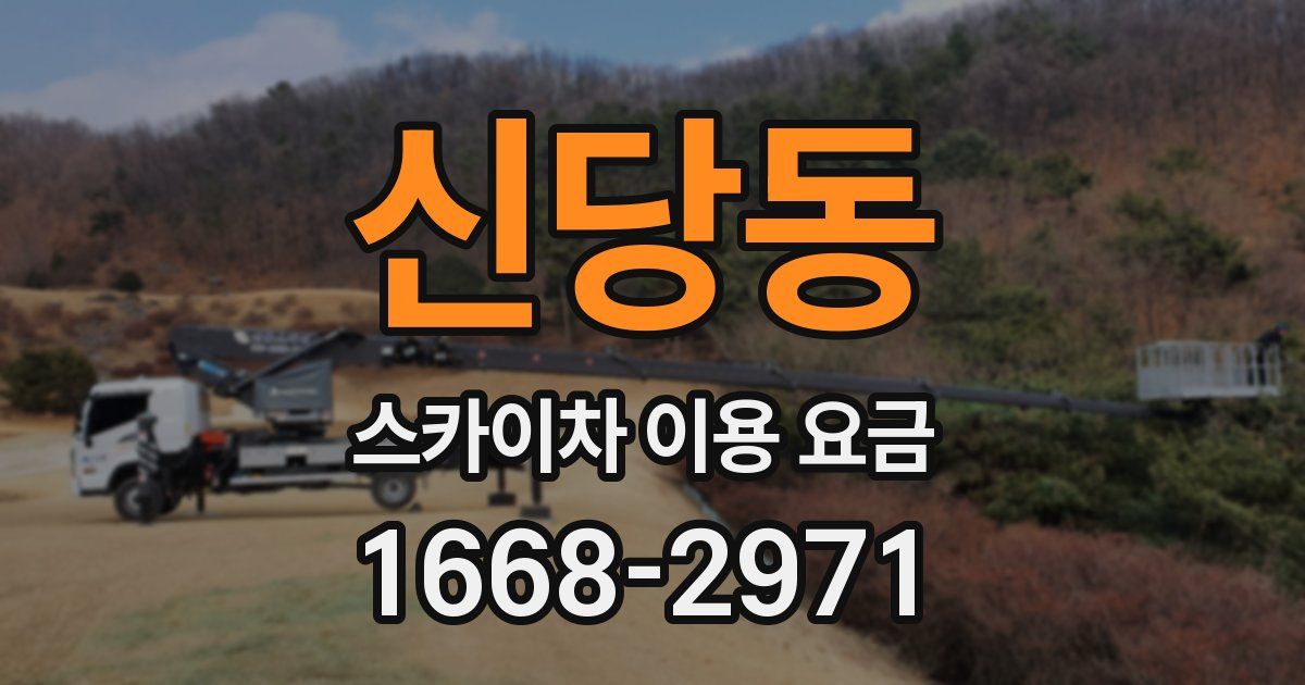 신당동 스카이차 이용 요금