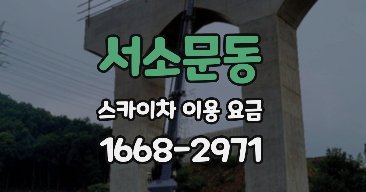 서소문동 스카이차 이용 요금