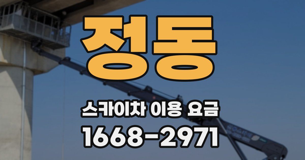 정동 스카이차 이용 요금