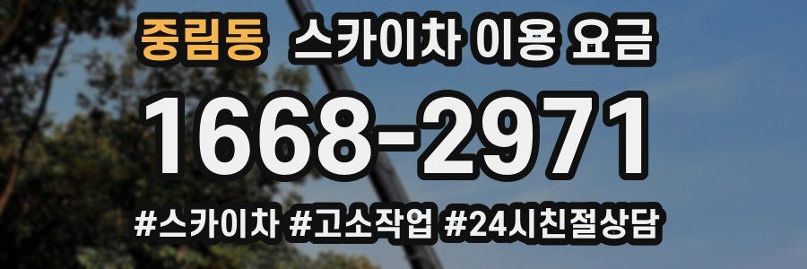 중림동 스카이차 이용 요금