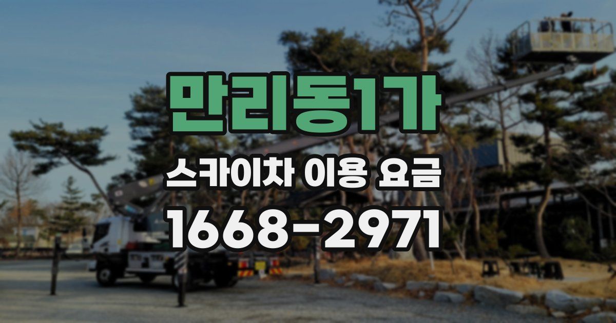 만리동1가 스카이차 이용 요금