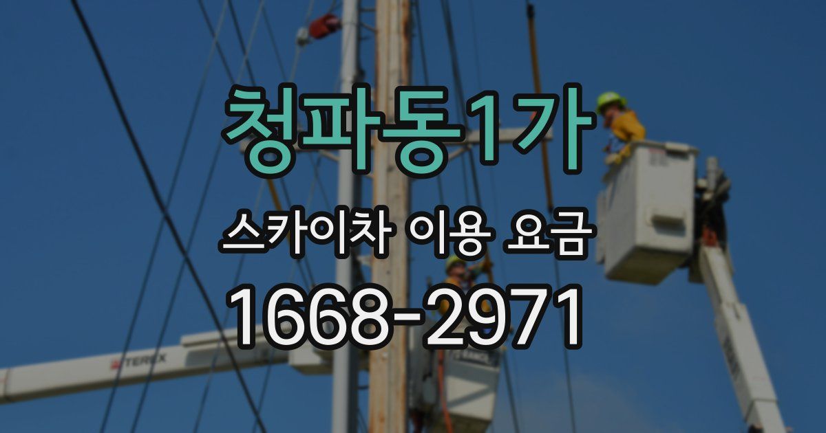 청파동1가 스카이차 이용 요금