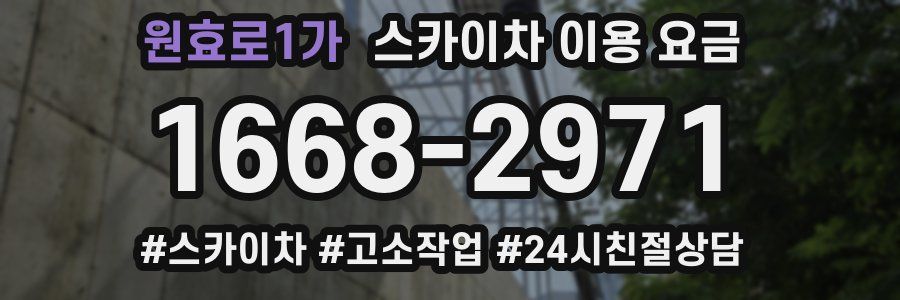 원효로1가 스카이차 이용 요금