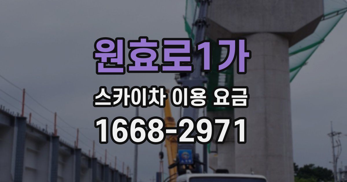 원효로1가 스카이차 이용 요금