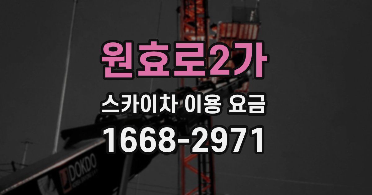 원효로2가 스카이차 이용 요금