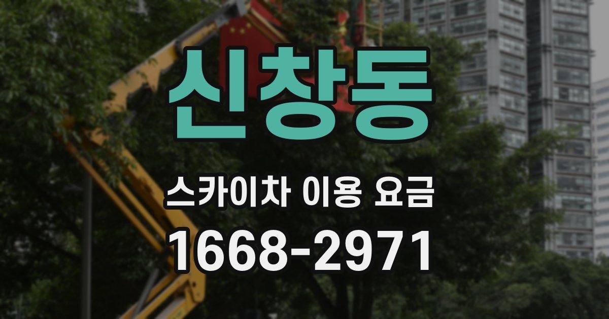 신창동 스카이차 이용 요금