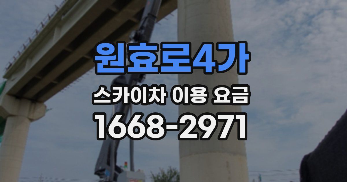 원효로4가 스카이차 이용 요금