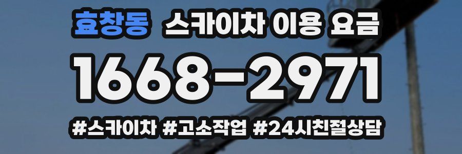 효창동 스카이차 이용 요금