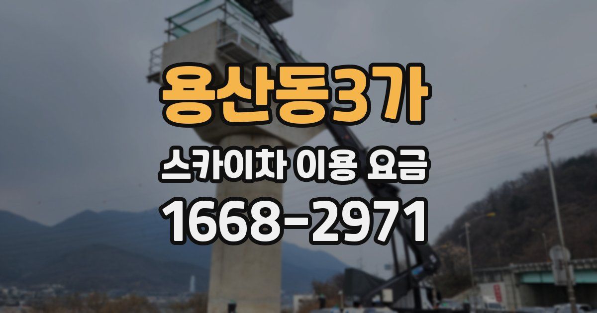 용산동3가 스카이차 이용 요금