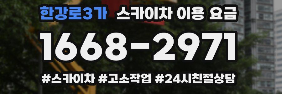한강로3가 스카이차 이용 요금