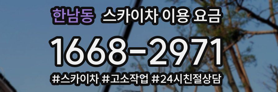 한남동 스카이차 이용 요금