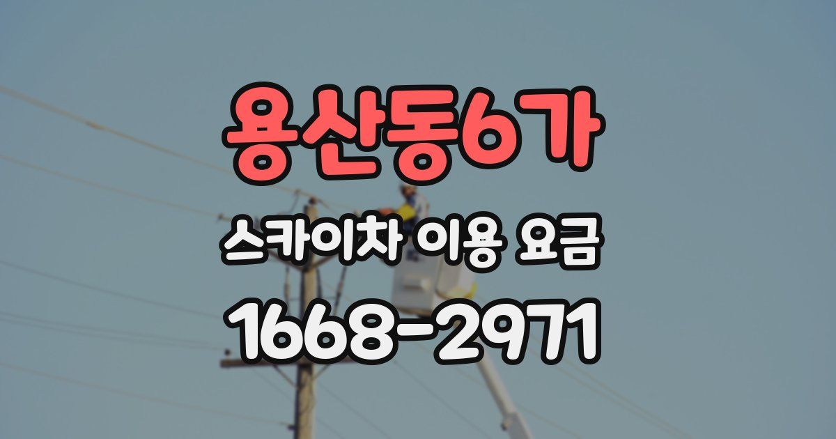 용산동6가 스카이차 이용 요금