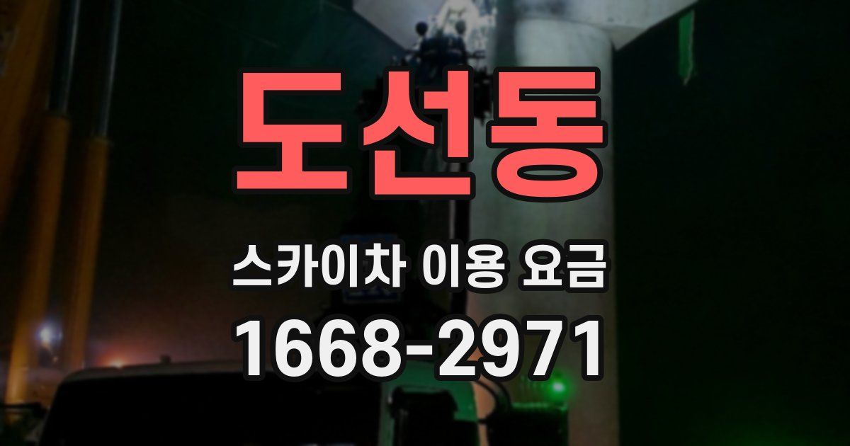 도선동 스카이차 이용 요금
