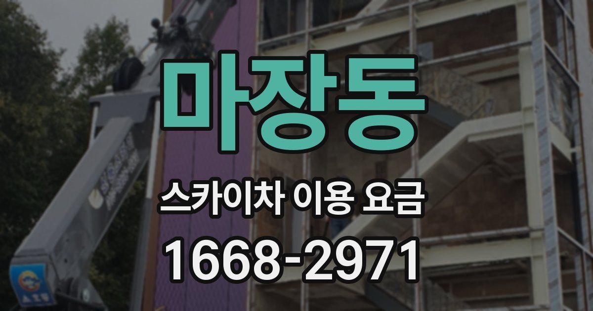 마장동 스카이차 이용 요금
