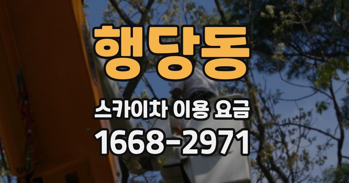 행당동 스카이차 이용 요금