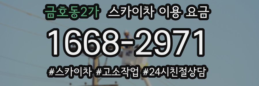금호동2가 스카이차 이용 요금