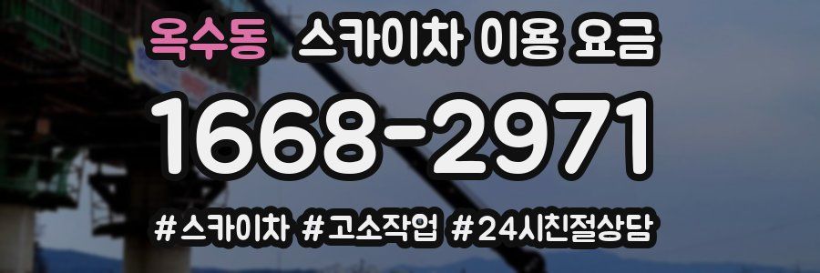 옥수동 스카이차 이용 요금