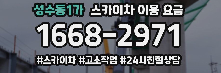 성수동1가 스카이차 이용 요금