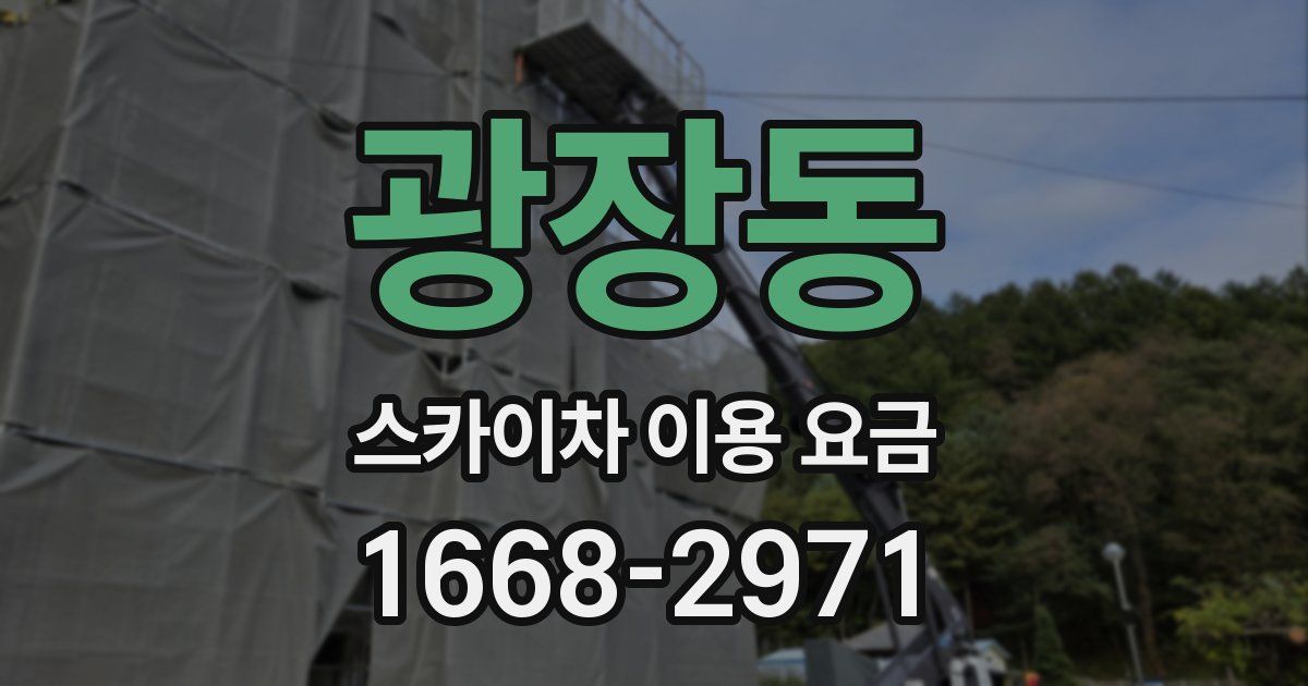 광장동 스카이차 이용 요금