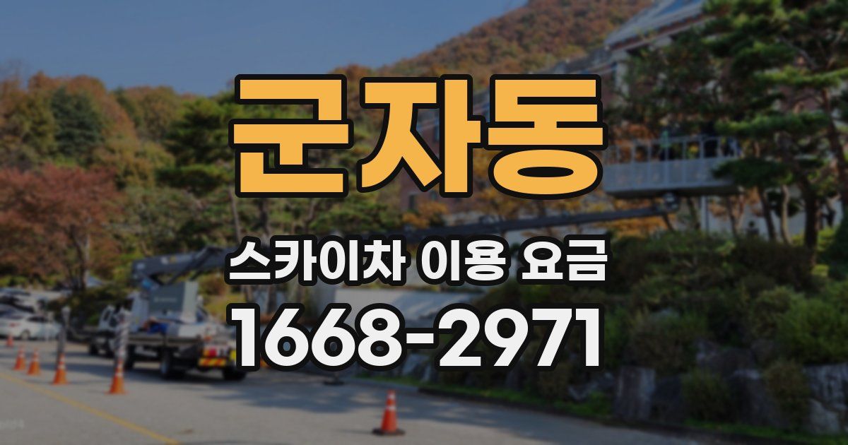 군자동 스카이차 이용 요금