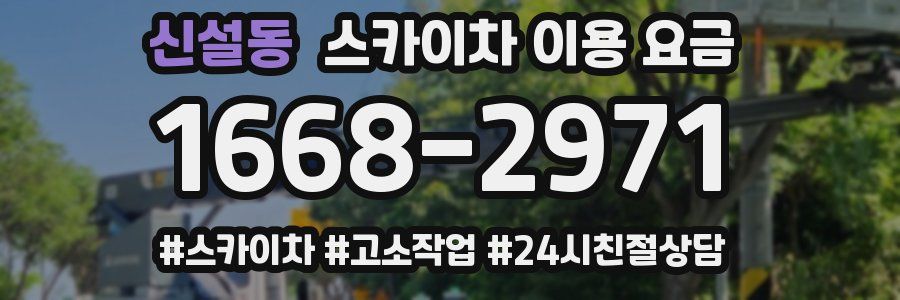 신설동 스카이차 이용 요금