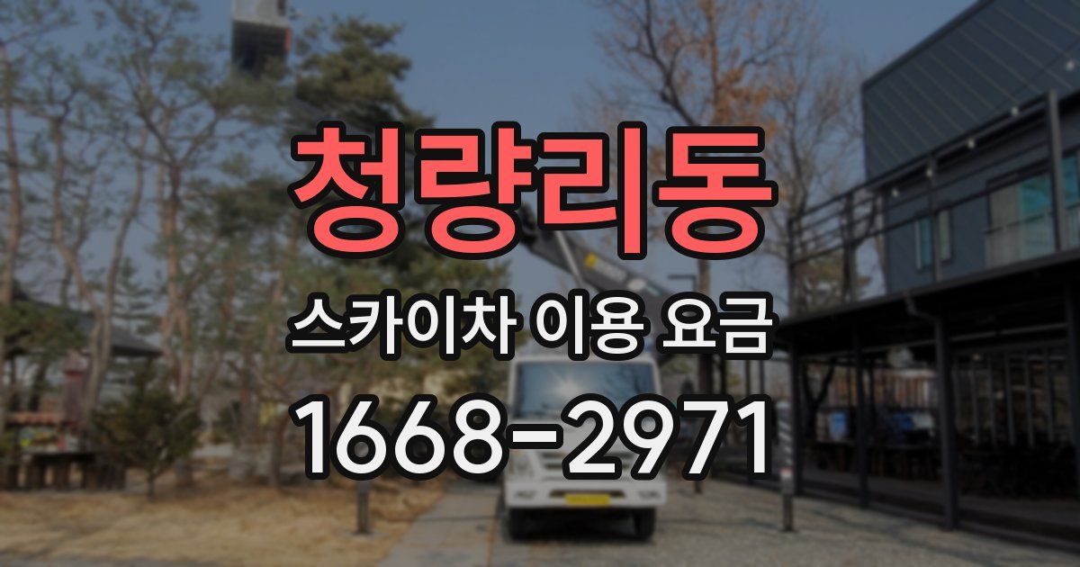 청량리동 스카이차 이용 요금