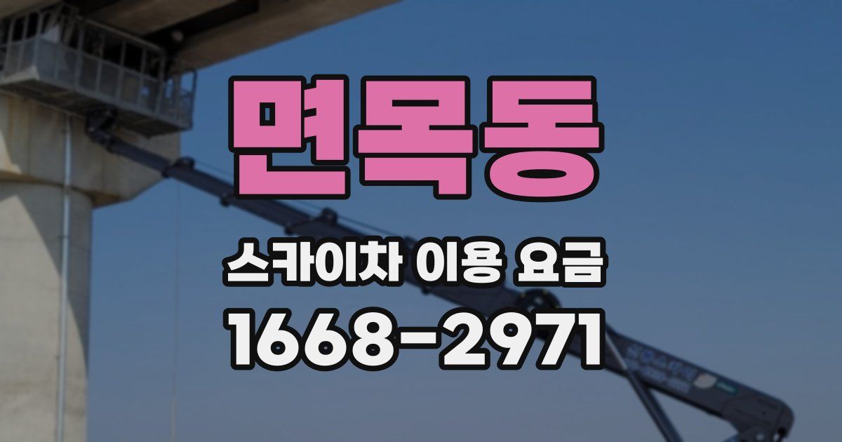 면목동 스카이차 이용 요금