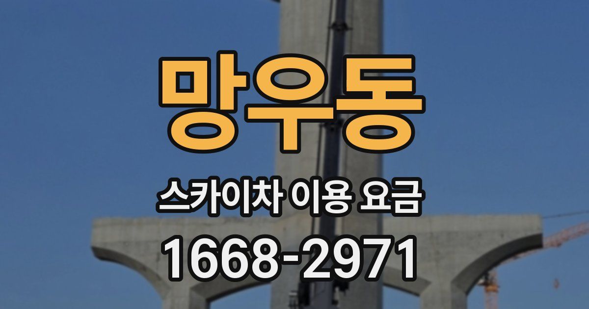 망우동 스카이차 이용 요금