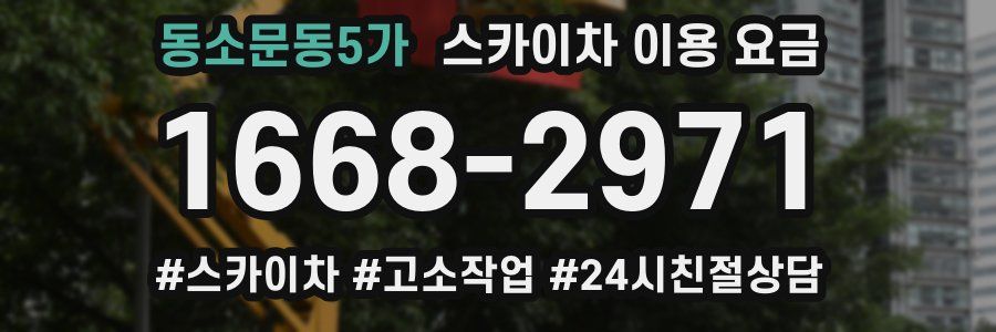 동소문동5가 스카이차 이용 요금