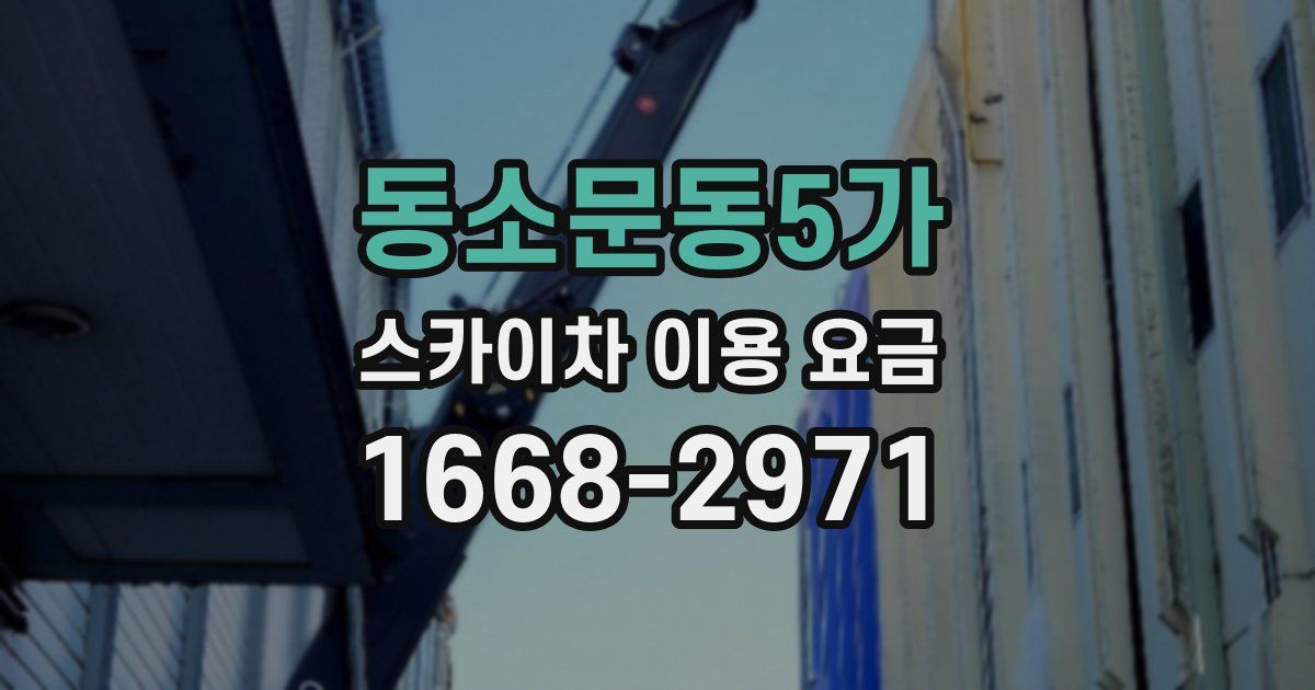 동소문동5가 스카이차 이용 요금
