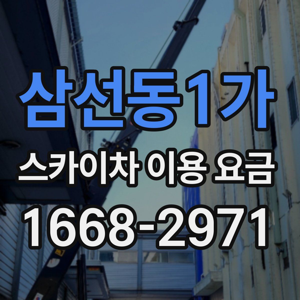 삼선동1가 스카이차 이용 요금
